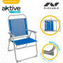Chaise de Plage Aktive Gomera Bleu 48 x 88 x 50 cm Aluminium Pliable (4 Unités)