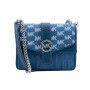 Sac à Bandoulière Michael Kors GREENWICH Bleu 21 x 15 x 8 cm