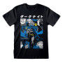 T shirt à manches courtes Batman Manga Cover Noir Unisexe
