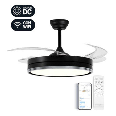 Ventilateur de Plafond Universal Blue Noir
