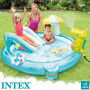 Pataugeoire gonflable pour enfants Intex Parc de jeux Crocodile 201 x 84 x 17 cm (3 Unités)