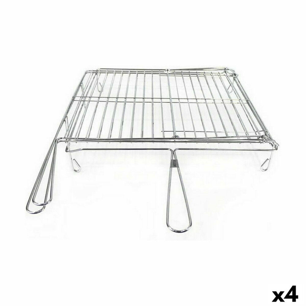 4 Grill Algon Chrome Plaque Tournante Argenté