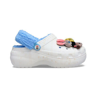 Sabots Crocs Zootopia Lined Platform Clog W Blanc