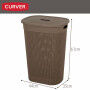 Panier à linge Curver Marron Plastique 55 L 44 x 61 x 35 cm (8 Unités)