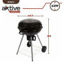 Roues de barbecue au charbon de bois Aktive Textilene 57 x 86 cm Noir
