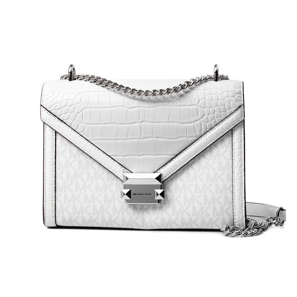 Sac à Bandoulière Michael Kors Whitney Blanc 24 x 18 x 8 cm