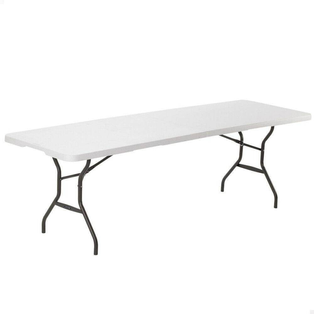 Table Piable Lifetime Blanc 245 x 74 x 76 cm Acier