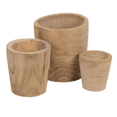 Set de pots de fleurs Naturel