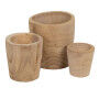 Set de pots de fleurs Naturel