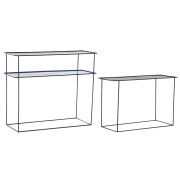 Ensemble de meubles DKD Home Decor Bleu Noir 70 x 27 x 45 cm 40 x 27 x 45 cm 80 x 27 x 65 cm 80 x 27,5 x 65 cm