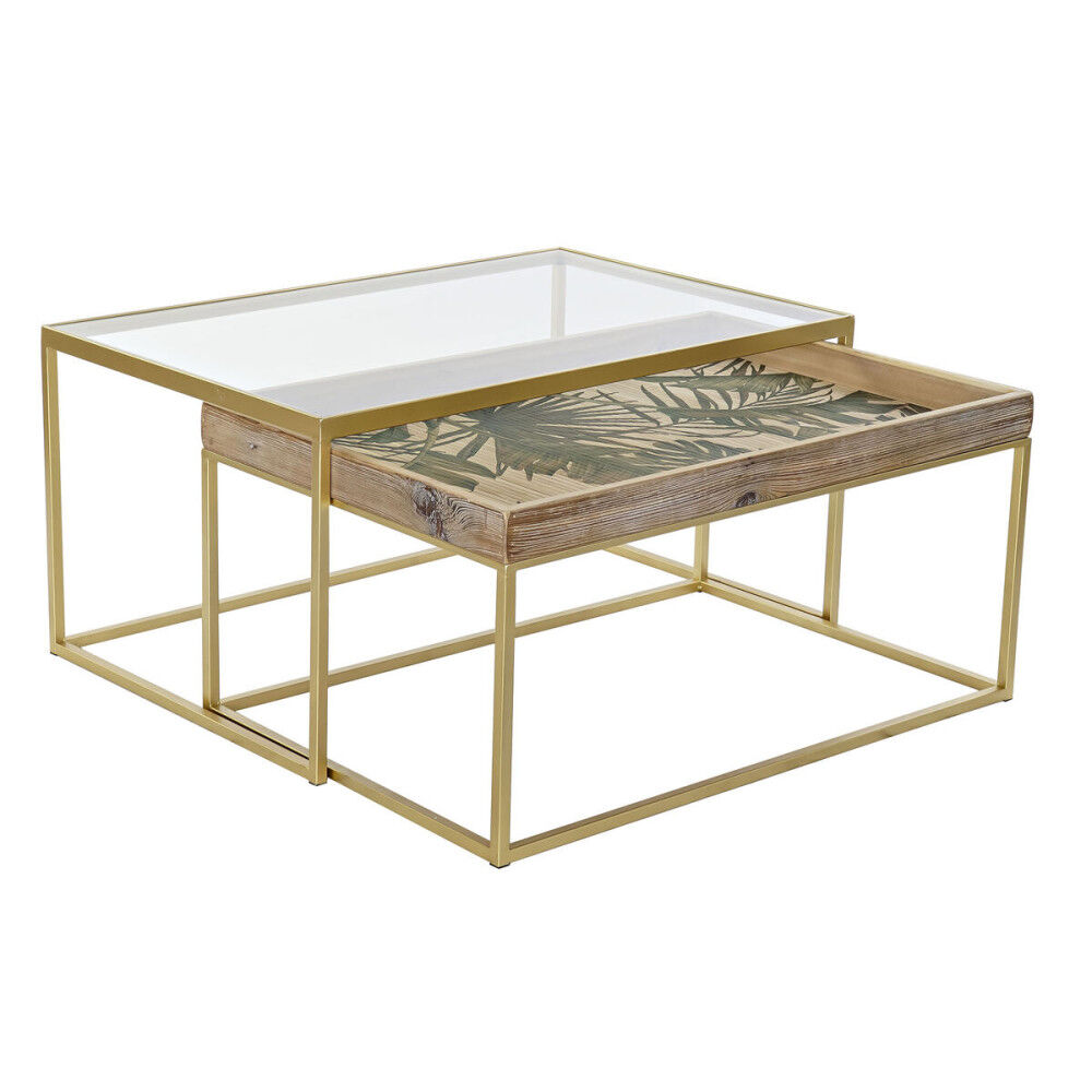 Table Basse DKD Home Decor Doré Naturel 90 x 60 x 45 cm