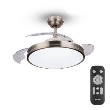 Ventilateur de Plafond avec Lumière Philips Atlas 35 W 28 W 4500 Lm nickel (2700 K)