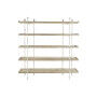 Étagère DKD Home Decor Blanc Naturel Métal Sapin Bois d'épicéa 40 % Métal 190 x 40 x 200 cm