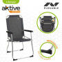 Chaise de camping pliante Aktive Gris foncé 45 x 91 x 47 cm (6 Unités)