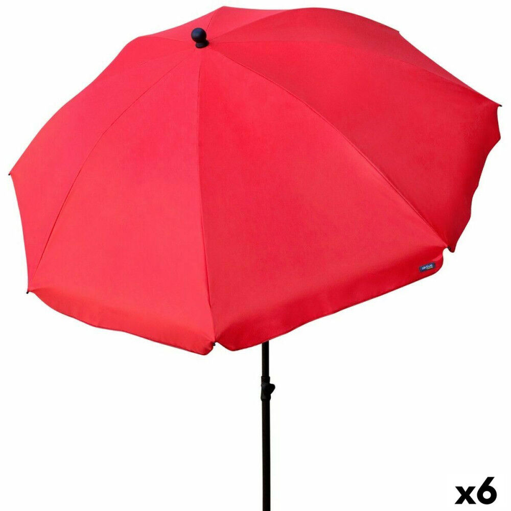 Parapluie Aktive Rouge 240 x 230 x 240 cm (6 Unités)