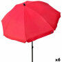 Parapluie Aktive Rouge 240 x 230 x 240 cm (6 Unités)