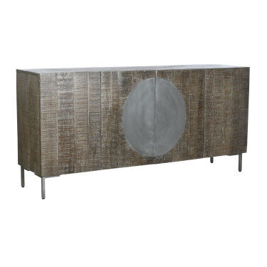 Buffet DKD Home Decor Brun foncé Gris foncé Métal Bois de manguier 180 x 40 x 80 cm