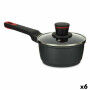 Casserole avec couvercle Kinvara Noir Métal Aluminium Bakélite Aluminium fondu Ø 16 cm 17,1 x 14 x 35,2 cm (6 Unités)