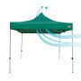 Tonnelle Aktive Pliable Hauteur réglable Acier Polyester 420D Oxford Vert 300 x 320 x 300 cm