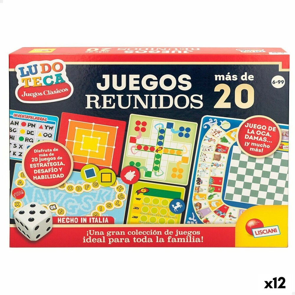 Jeu de société Lisciani Giochi Juegos reunidos 40 x 0,1 x 33 cm ES (12 Unités)
