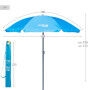 Parapluie Aktive Bleu Ø 180 cm 180 x 187,5 x 180 cm 180 x 190 x 180 cm UV50 (12 Unités)