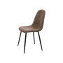 Chaise Gift Decor Marron Métal Tissu Bois polyéthylène Molletonné 45 x 89 x 53 cm (4 Unités)