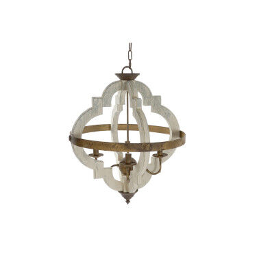 Suspension Home ESPRIT Blanc Bronze Fer Sapin 40 W 63 x 63 x 74 cm