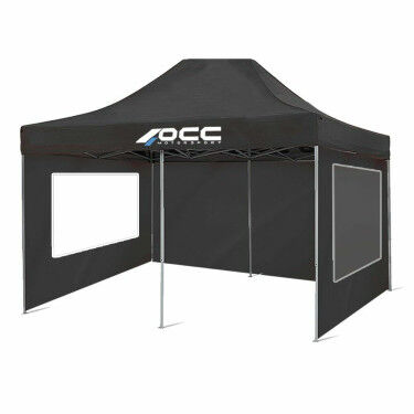 Mur de Tente OCC Motorsport OCCCARP33 Noir Oxford 420D 6 x 2 m Fenêtre