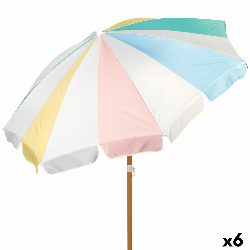 Parasol de plage Aktive Ø 200 cm 20 x 185 x 20 cm (6 Unités)