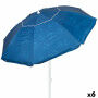 Parasol de plage Aktive Bleu 220 x 210 x 220 cm (6 Unités)