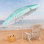 Parasol de plage Aktive Bleu 200 x 195 x 200 cm (6 Unités)