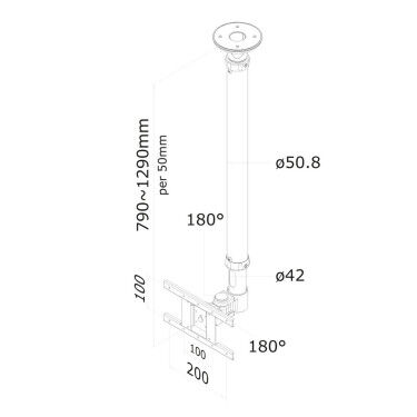 Support de TV Neomounts FPMA-C100WHITE 10" 30" 12 kg